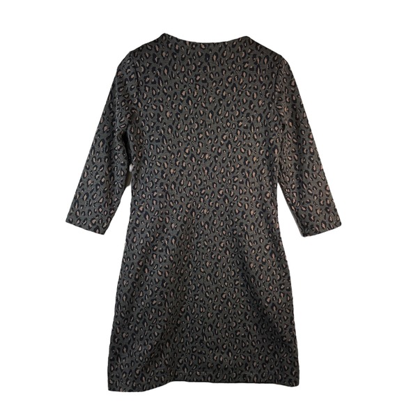 Nicole Miller Original Women's S Chic Leopard Print Stretch‎ Knit Shift Dress - Picture 3 of 8